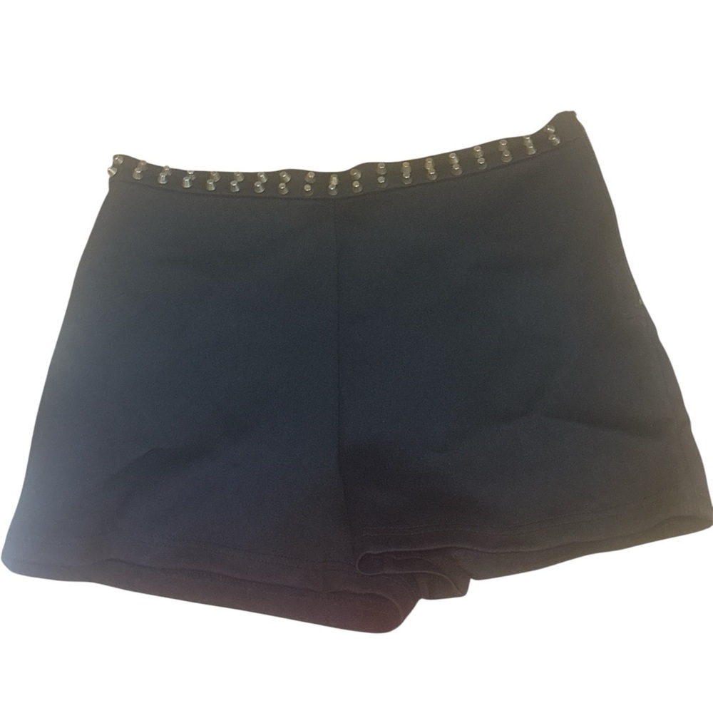 Forever 21 Studded Black Shorts with Side Zipper